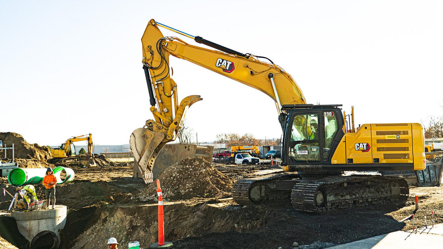 CAT 330 NEXT-GEN EXCAVATOR WITH GPS, THUMB, AND COUPLER