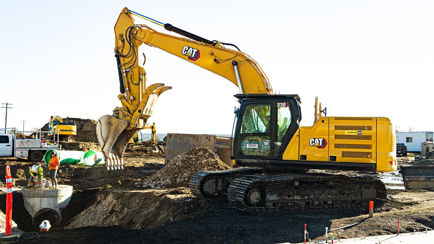 CAT 330 NEXT-GEN EXCAVATOR WITH GPS, THUMB, AND COUPLER